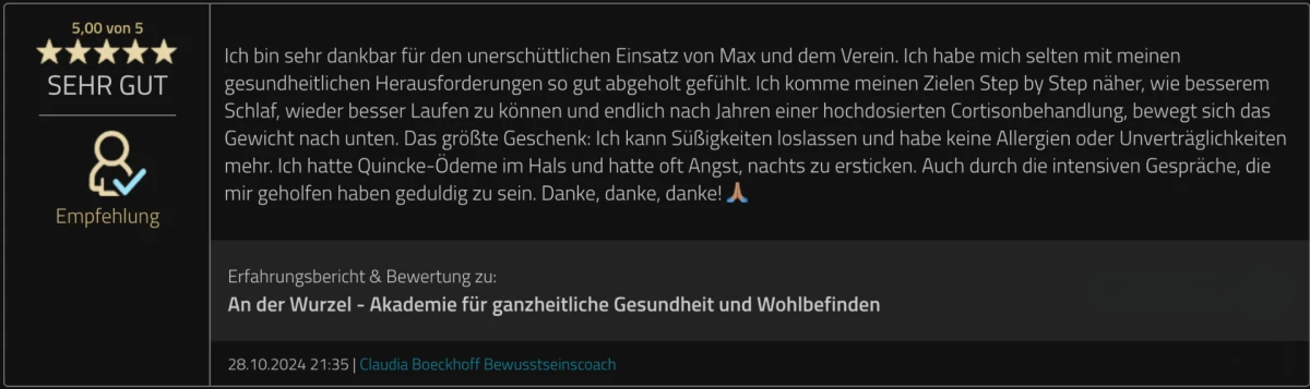 Claudia Boeckhoff - ProvenExpert Bewertung 5 von 5 Sternen - Sehr gut